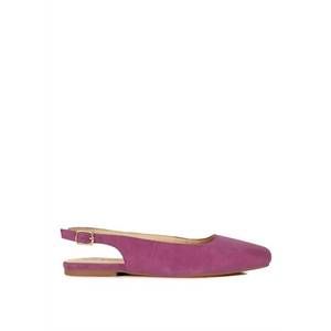 NEW RAG & CO. women's sozani genuine suede leather slingback flats in fuchsia